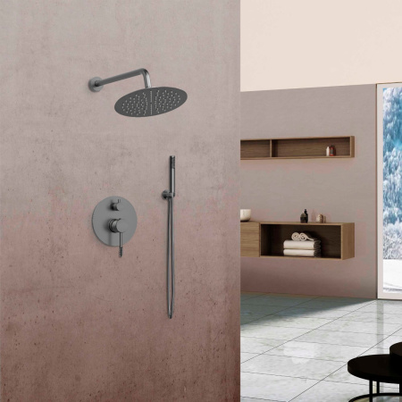 Душевой гарнитур Vincea Desire VSFW-1D1GM, встраиваемый, 2 режима, вороненая сталь