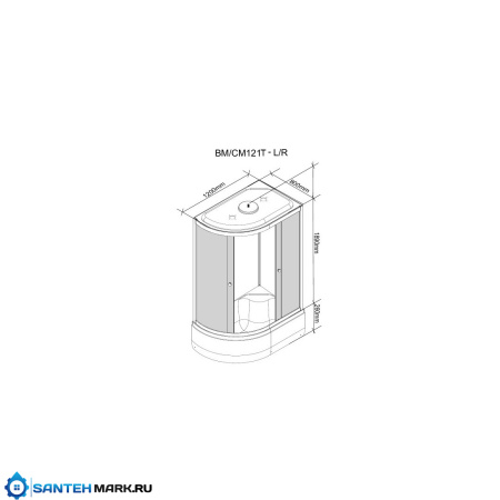 Душевая кабина Parly BM121T-R