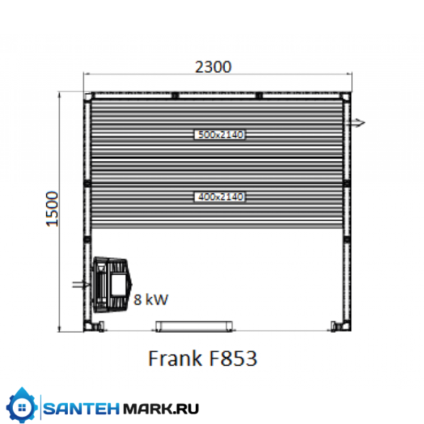 Сауна Frank F 855 (150x150x210) Кедр Экстра