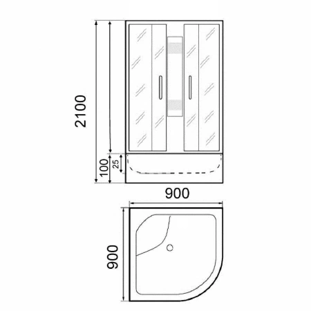 Душевая кабина Parly EB91N