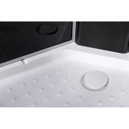 Душевая кабина DTO L 801 EL BLACK 100x100 с электрикой Душевая кабина DTO L 801 EL BLACK 100x100 с электрикой