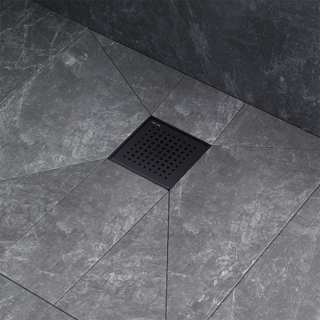 Трап для душа Am.Pm MasterFlow 10 W01BD-P11-010-01BM с Черной матовой решеткой Cut Gradient