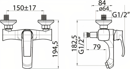 Смеситель BelBagno Trula TRU-VASM-CRM