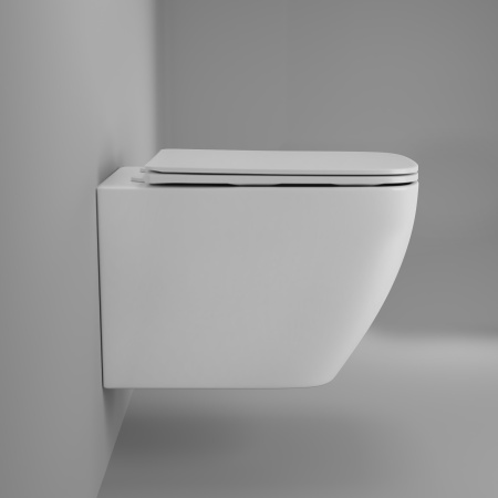 Унитаз Grossman Thin Rim GR-5603S (520х365х345) тонкий ободок,белый с тонкой крышкой,микролифт,1 место