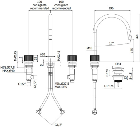 Смеситель Paffoni Jo JO052NO