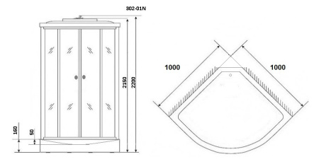Душевая кабина Niagara Ultra NG-302-01N Мозаик 100x100
