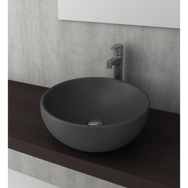 Раковина Berges MASCON Ø 45 см, матовый антрацит(181022)