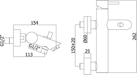 Смеситель Paffoni Light LIG022NO Смеситель Paffoni Light LIG022NO