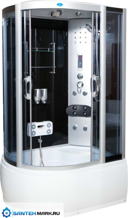 Душевая кабина Водный мир ВМ-319 стандарт тонированные/черный 120x85 R