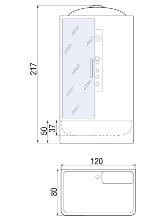 Душевая кабина River Vitim 120/80/50 MT