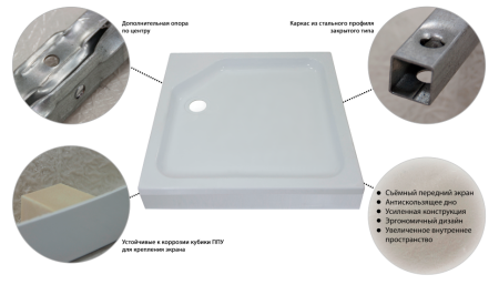 Поддон для душа SanDav ПД1 Орион квадрат 90х90 (Щ0000004026)