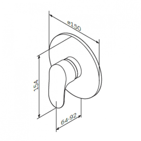 Смеситель для душа AM.PM Like F8075000 Хром