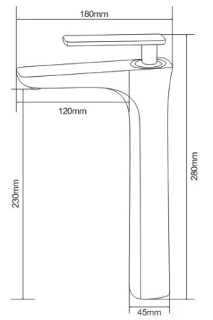 Смеситель для раковины NT Bagno NT7801Н Tirso H для раковины черный матовый