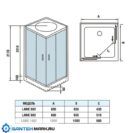 Душевая кабина WeltWasser WW500 Laine1002