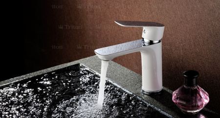 Смеситель SanDav для умывальника однорычажный, белый 14801 (Щ0000002368)