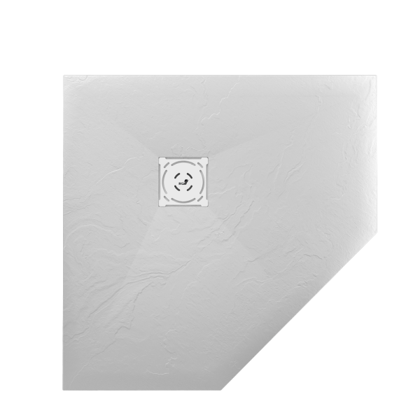 Поддон для душа RGW ST/T*-0099W Белый/Трапеция Ø90 Каменный/90*90*2,5 (сифон приобретается отдельно)