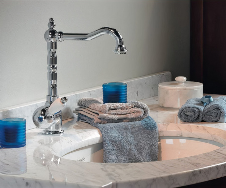 Смеситель для раковины Cezares Elite ELITE-LSM2-01-Bi с донным клапаном