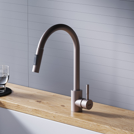 Смеситель для кухонной мойки Dorff Logic D3007511 Сатин