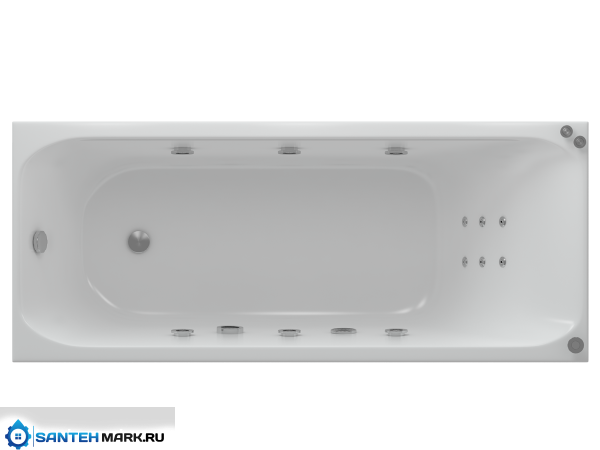 Акриловая ванна Акватек Альфа HM 170 Плоские 170x70