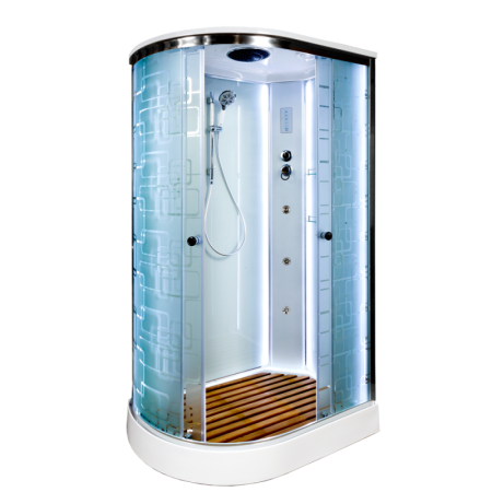 Душевая кабина DTO EM 1511 R LED с гидромассажем 110х80