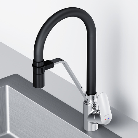 Смеситель для кухонной мойки AM.PM Like F8007802 Хром Черный