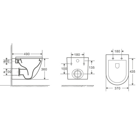 Унитаз WeltWasser Merzbach 043 MT-BL 10000009940 подвесной Черный матовый с сиденьем Микролифт