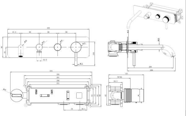Смеситель Allen Brau Priority 5.31A05-MG (с внутренней частью) графит браш
