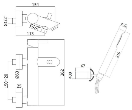 Смеситель Paffoni Light LIG023HGSP Смеситель Paffoni Light LIG023HGSP