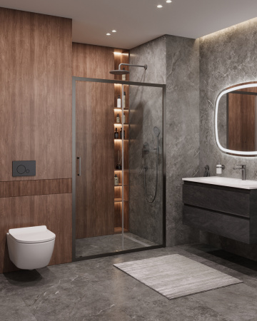 Душевая дверь в нишу CEZARES MOLVENO-BF-1-120-C-GM-IV