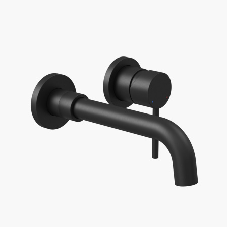 Смеситель для раковины Berges VENTAS R скрытого монтажа, раздельный, черный матовый(076012)