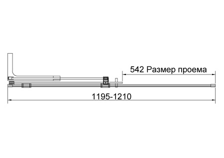 Душевая перегородка Vincea Walk-In VSW-4WSL120CLGM-L, левая, 1200*2000, вороненая сталь, стекло прозрачное
