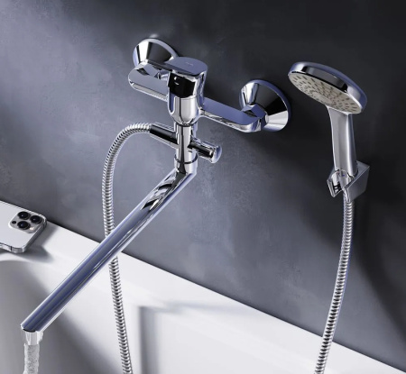 Смеситель для ванны AM.PM X-Joy F85A90100 универсальный Хром