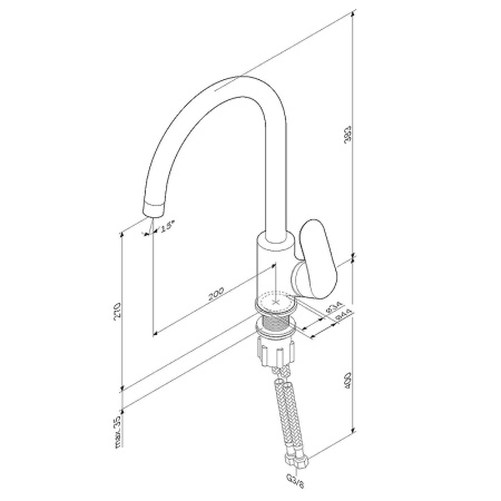 Смеситель для кухонной мойки AM.PM Like F8007111 Сатин