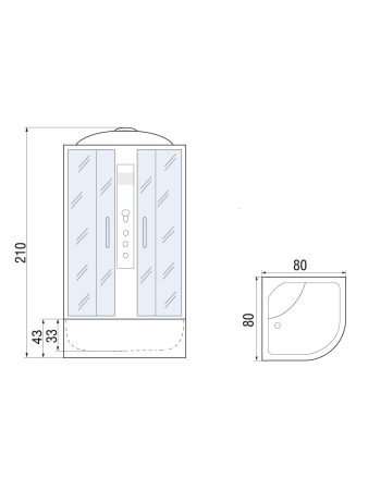 Душевая кабина River Dunay 80/43 MT