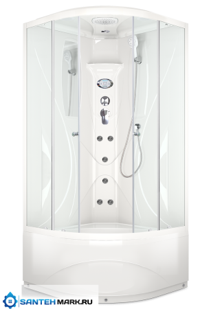 Душевая кабина Domani-Spa Elegance high 90х90 с гидромассажем тонированные стекла