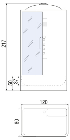 Душевая кабина River Vitim 120/80/50 MT