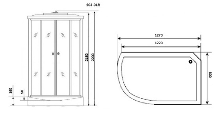 Душевая кабина Niagara Ultra NG-904-01R 131x80