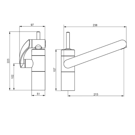 Смеситель для кухонной мойки Damixa Arc 290007264 Никель