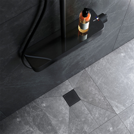 Трап для душа Am.Pm MasterFlow 10 W01BD-P11-010-01BM с Черной матовой решеткой Cut Gradient