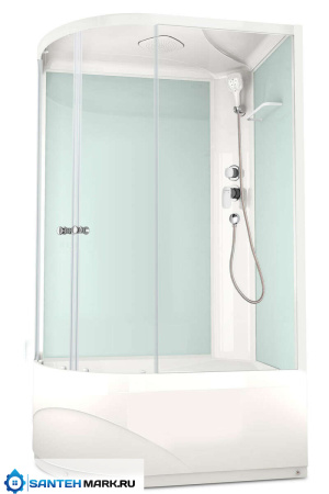Душевая кабина Domani-Spa Delight 128 high R светлые стенки тонированные стекла Душевая кабина Domani-Spa Delight 128 high R светлые стенки тонированные стекла