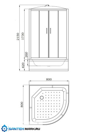 Душевая кабина Parly EC821