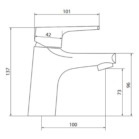 Смеситель для раковины Damixa Origin Balance 790210000 Хром