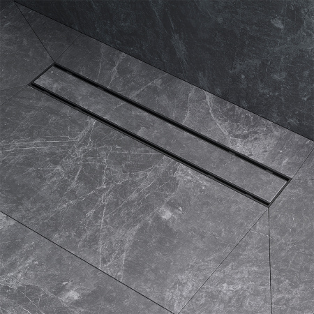 Трап для душа Am.Pm PrimeFlow 50 W02SC-U11-050-04BM с Черной матовой решеткой / под плитку Tile