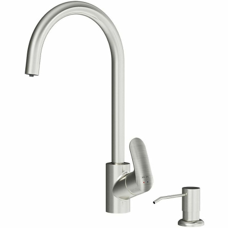 Смеситель для кухонной мойки AM.PM Like F8007T11 с дозатором для моющего средства Сатин