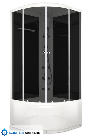 Душевая кабина Domani-Spa Delight 99 high с гидромассажем черные стенки тонированные стекла Душевая кабина Domani-Spa Delight 99 high с гидромассажем черные стенки тонированные стекла