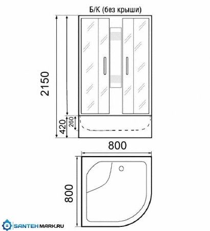 Душевая кабина Parly EB80N