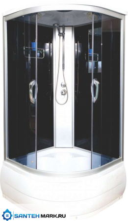 Душевая кабина Водный мир ВМ-8811 тонированные/черный (559) 90x90