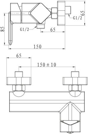 Смеситель для душа BelBagno Crystal CRY-ESDM-CRM