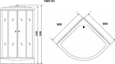 Душевая кабина Niagara Ultra NG-1901-01 90x90