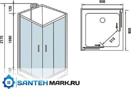 Душевая кабина WeltWasser WW500 Laine 901